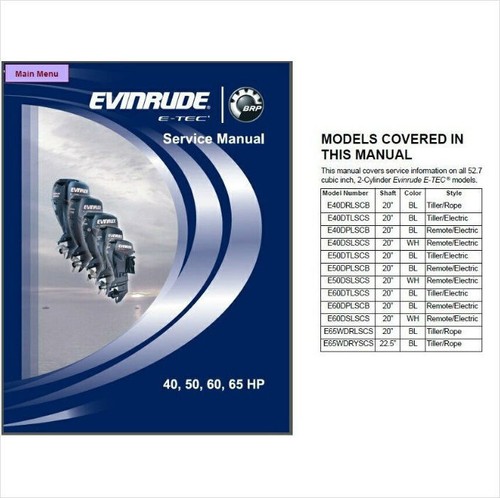 Evinrude tec 60 - evinrude, hp